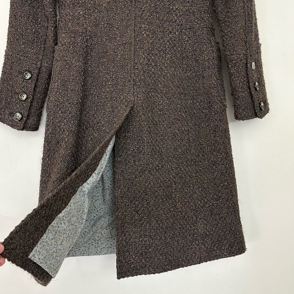 Sisley Long tailored tweed single breasted coat - Picture 8 of 12